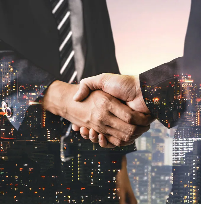 double exposure image business finance